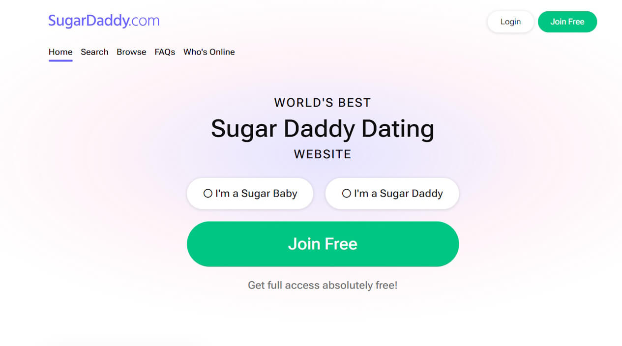 SugarDaddy official website homepage