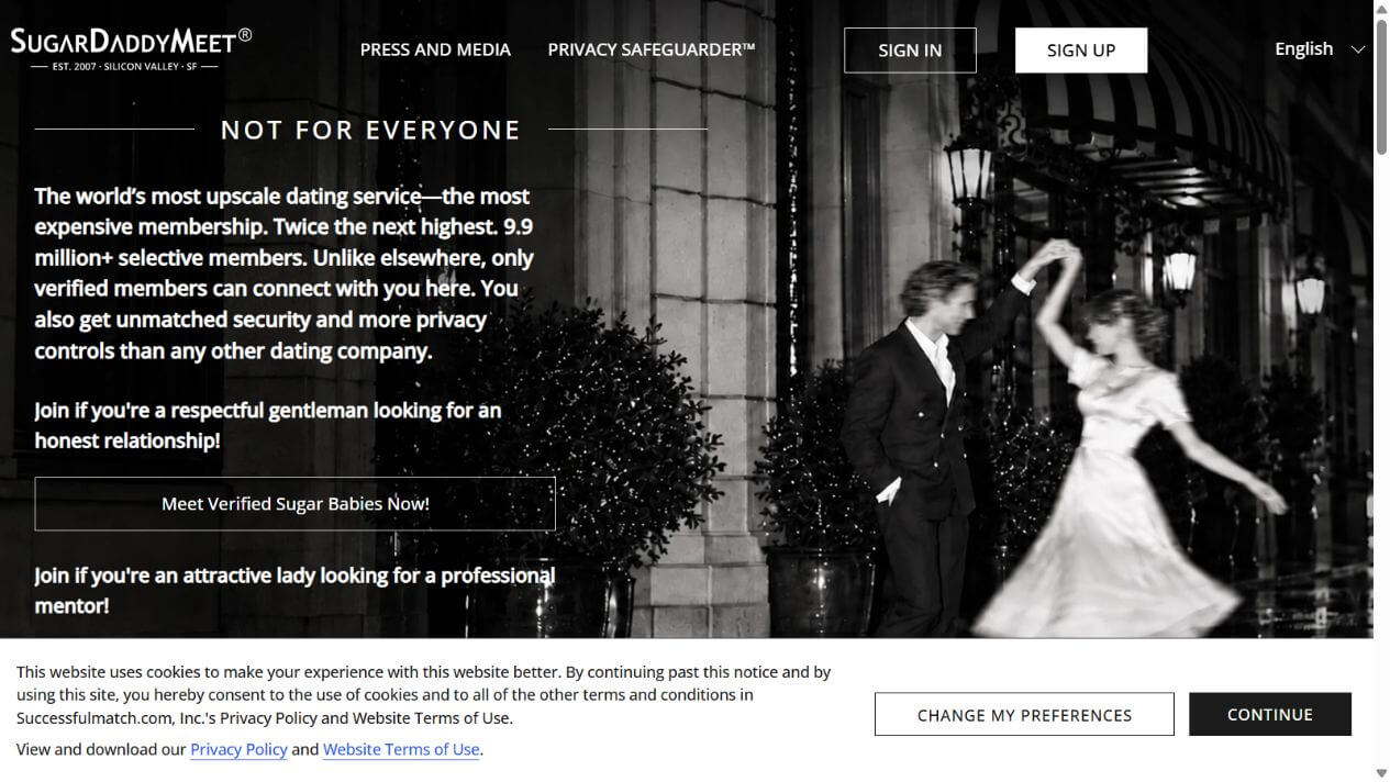 SugarDaddyMeet official website homepage