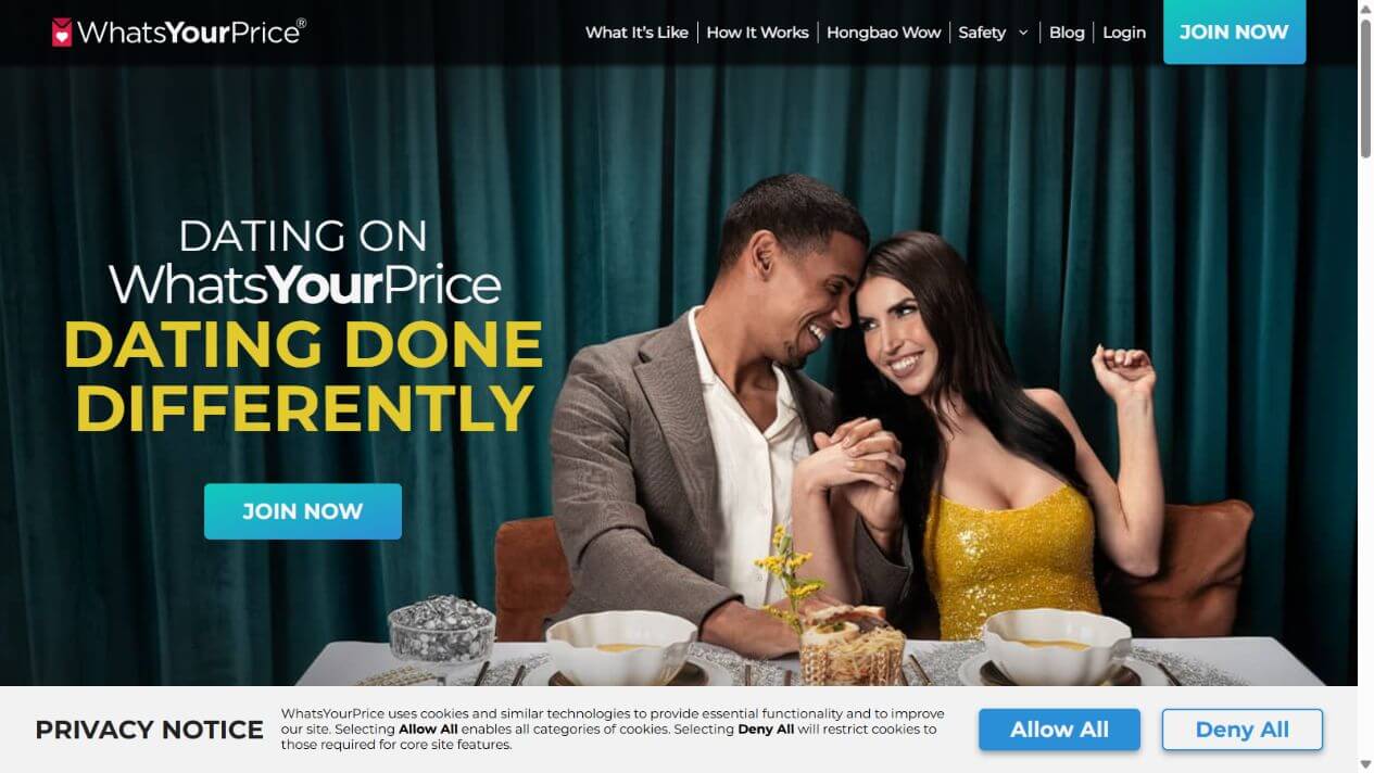WhatsYourPrice official website homepage